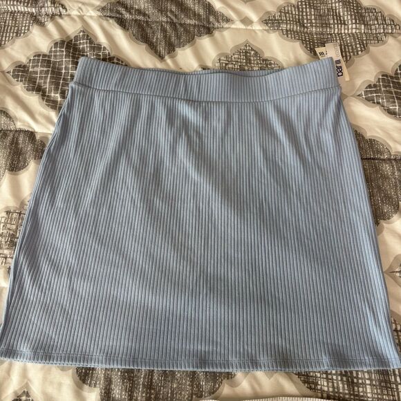 Bar III Essentials Light Blue Midi Straight Pencil Skirt Women's 2x NEW - Picture 1 of 7